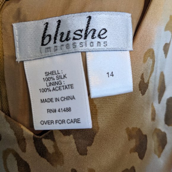 MOB WIFE !! |  NEVER WORN!! | Y2K VTG | SILK |  LEOPARD PRINT Sheath Dress!!  14 - Picture 8 of 10